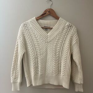 J Crew 100% Cotton Cable Knit Sweater
